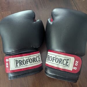 ProForce Black and Red Boxing Gloves